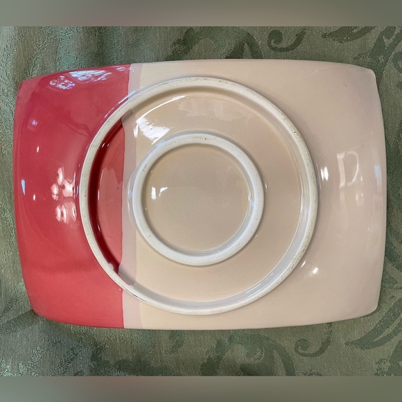 60s vibe boho cottagecore ceramic platter. Great condition, no chips or cracks. - Picture 5 of 7